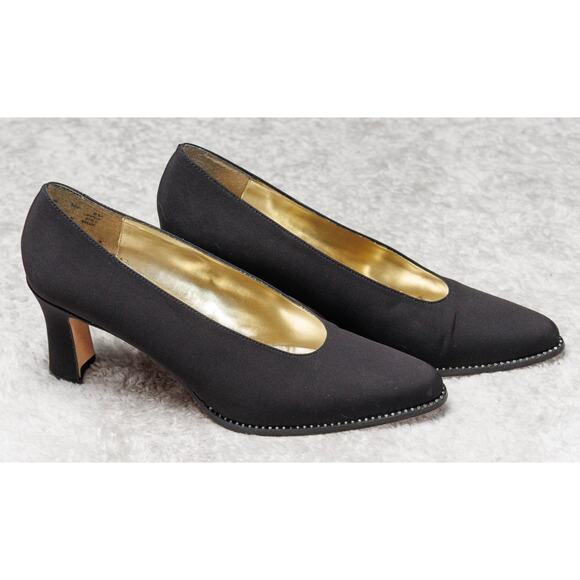 Apostrophe Vintage Piccolo Black Crystal Embellished Heels Womens Size 8 main image 5